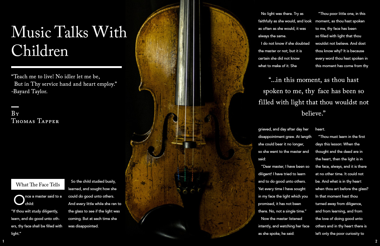 Dark Background Magazine Layout